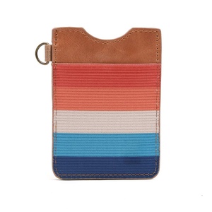 Porte-cartes élastique créatif avec motif rayé, personnalisable, portable, ultra-fin, pour cartes de visite - Product Image 1