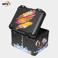 Boîte à bagages arrière pour moto en aluminium imperméable personnalisable 42L, OEM ODM, logo personnalisé, couleur de la coque, petit MOQ pris en charge