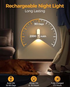 USB Có Thể Sạc Lại LED Ánh Sáng Nội Các Không Dây Hiện Đại Cảm Biến Chuyển Động Thiết Kế PC Bóng Cho Phòng Ngủ Có Sẵn 20Cm/30Cm/40Cm/60Cm Kích Thước - Product Image 6