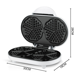Máquina para Hacer Waffles Eléctrica Antiadherente, Mini Máquina para Desayunos, Máquina para Hacer Waffles Doble para el Hogar - Product Image 2