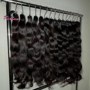 Extensiones de cabello humano indio sin procesar, proveedor mayorista de extensiones alineadas con cutícula Virgen del templo - Product Image 1