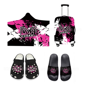 Noir Rose Rouge One Stop Personnalisé Cheerleading Uniforme Gilet Shorts Leggings Cheerleading Sac À Dos Chaussures - Product Image 2