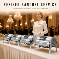 Chafing Dish Buffet-Set Gewerbliche Catering-Ausrüstung Edelstahl 9L Speisenwärmer Hotel Restaurant Bankett Großhandel Fabrik