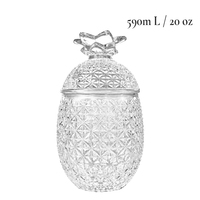 Verre à cocktail Tiki fantaisie en forme d'ananas de 590 ml avec couvercle, transparent, pour boissons froides et jus, vente en gros, OEM