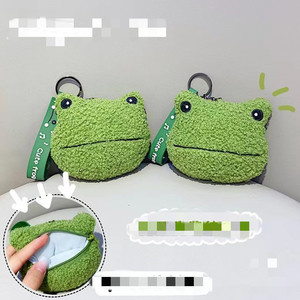 Porte-clés Grenouille en Peluche Verte, Forme 3D, Rembourrage en Coton PP Doux, Pendentif Jouet Dessin Animé pour Sac ou Porte-clés - Product Image 4
