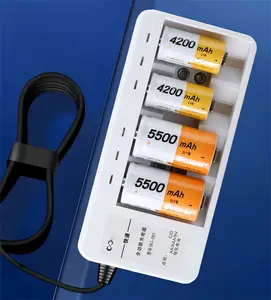 Factory Rechargeable D Cells 5500mAh 1.2V Ni-MH High Capacity D Size Battery 1.2v d size 8000mah nimh battery Charger