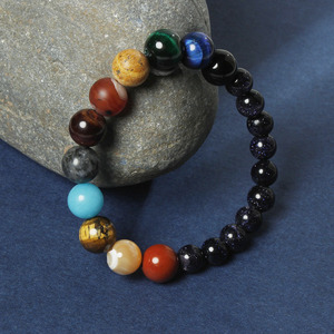 10mm Solar System Planet Natural Stone <strong>Bracelet</strong> Beads Agate Crystal <strong>Amethyst</strong> Healing Energy Stone <strong>Bracelet</strong> - Product Image 6
