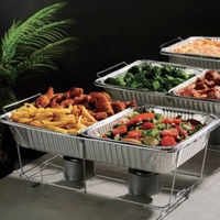 Plaque de cuisson rectangulaire en aluminium extra-robuste, pleine/half taille, 21x13 pouces de profondeur, pour rôtissage, en feuille d'aluminium, conteneur en aluminium très résistant