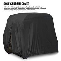 Vente en gros Logo personnalisé housse de pluie pour voiturette de Golf avec fermeture éclair 210D tissu Oxford imperméable à l'eau et à la poussière housse de protection Durable pour voiturette de Golf