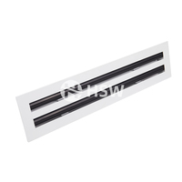 Grille d'aération moderne HSW 10x8, 4 fentes, grille d'aération linéaire