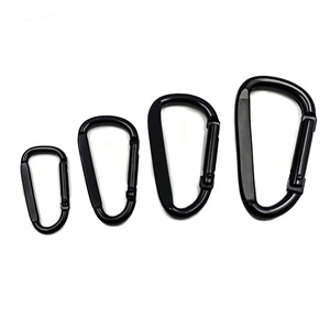 Gedeng nóng bán Chất lượng cao nhiệm vụ nặng nề tùy chỉnh màu đen, kim loại clip móc mùa xuân 12kn khóa leo võng Carabiner - Product Image 3