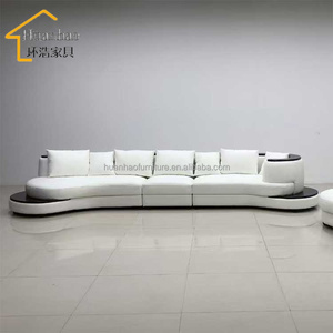 Canapé sectionnel Design canapé en cuir véritable blanc pour salle d'attente - Product Image 1