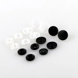 Hot Selling Factory 14mm White Plastic Snaps For Clothing Press Button