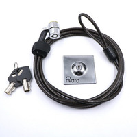 Veiligheid Notebook Aangepaste Logo Zinklegering Computer Ingetoetst Draad Anti-Diefstal Laptop Cable Lock