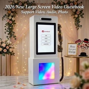Tops - Teléfono con Videollamada y Libro de Visitas de <span class=keywords><strong>Audio</strong></span> de 10.1 Pulgadas para Bodas, Diseño Retro con Carga USB - Product Image 6