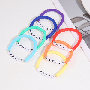 Fashion <b>Beaded</b> <b>Bracelet</b> Set Multicolor Letter Heart Glow In Dark For Women Gift Jewelry Yiwu Origin - Product Image 3