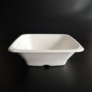 Compostables Bio Pâte à Papier Canne À Sucre carré bol en papier - Product Image 4