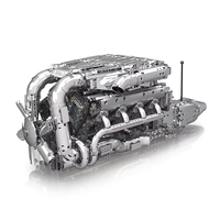 Mould King 10168 2024 Nouveau modèle de jeu de construction pour enfants avec moteur V8 biturbo, jouet éducatif