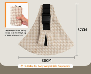 Personalized Baby Sling <strong>Carrier</strong> for Infants <strong>Toddlers</strong> 6-36 Months Lightweight Cotton <strong>Hip</strong> Shoulder <strong>Carrier</strong> Side Front Carry - Product Image 5
