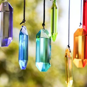Hdcrystalgifts 7 cái 3 'cửa sổ trong nhà treo trang trí pha lê suncatcher lăng kính cầu vồng kính mặt trời khắc đánh bóng - Product Image 2
