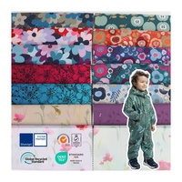 100% Polyester impression numérique Softshell veste extérieure imperméable à l'eau 4 voies extensible TPU laminé polaire à capuche tissu