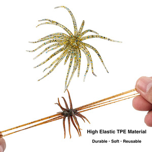 Señuelo de Pesca Xida, Diseño de Erizo de Mar, Material TPE Flotante, 360 °   Señuelo blando con forma de tentáculo para jig head y Texas Drop Shot Rig - Product Image 1