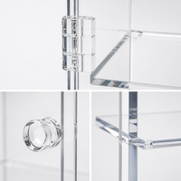 Exhibidor de Perfumes de Acrílico Calic, Transparente, de 3 Niveles, con Puerta Abatible, para Tiendas Minoristas, Tamaño Personalizado, OEM, Venta al Por Mayor
