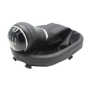 Poignée de levier de vitesses en cuir pour Volkswagen Touran, 5 ou 6 vitesses, boîte de vitesses manuelle, design ergonomique, accessoire intérieur de voiture - Product Image 5