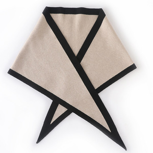 Hot worsted len của phụ nữ tam giác khăn phong cách Hàn Quốc đôi hai mặt dệt kim Khăn choàng mềm cổ ấm hơn kết thúc tốt đẹp - Product Image 4