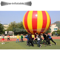 Parcours d'obstacles gonflable commercial personnalisé Wipeout Big Ball Gauntlet Challenge Game