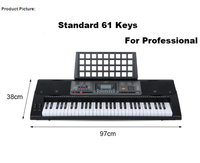 Factory Direct Wholesale MK-816 61-Key Electronic Keyboard Piano for Beginners-Professional Keyboard Instruments 260 Rhythms 460