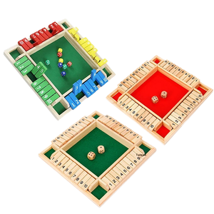 2-4 giocatori di legno di grandi dimensioni mistica chiudere la scatola Mini dadi fino alla scommessa di formazione nel <span class=keywords><strong>gioco</strong></span> da tavolo di <span class=keywords><strong>matematica</strong></span> per adulti e bambini - Product Image 1
