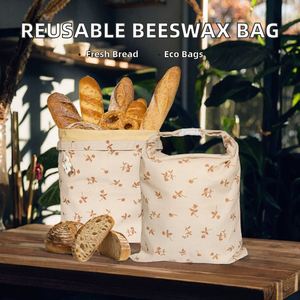 Sacs à pain réutilisables en coton et lin non blanchis, écologiques, pour kit de cuisine au levain - 13x17 pouces, stockage alimentaire naturel - Product Image 2