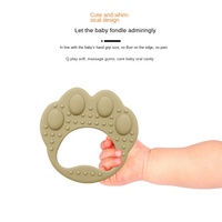 Anneau de dentition et sucette en silicone de qualité alimentaire en forme de patte d'ours, pour bébés de 0 à 24 mois, fabriqué en Chine
