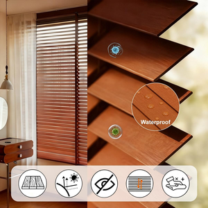 Factory Direct Custom Size Electric Motorized Wooden Solid Wood Venetian <strong>Blinds</strong> Persiana with Remote Smart Voice Control - Product Image 4