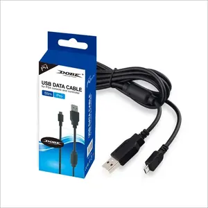 mejor ps4 cable de controlador Suppliers-DOBE TP4-813-Cable de carga MicroUSB para Playstation 4, Cable de carga de 1,8 M de largo para mando de PS4 Slim Pro DualShock 4, accesorio de juego