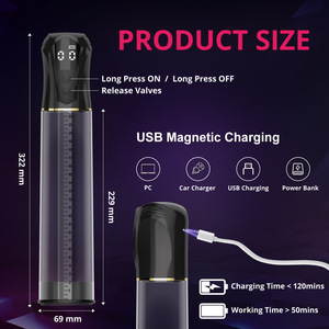 Masturbatore Maschile, Giocattoli Sessuali per Uomini Adulti, Pompa Elettrica in Silicone per Ingrandimento, Coppa per Masturbazione, Pompa a Vuoto - Product Image 5