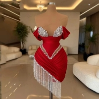 Robes de cocktail en cristal ivoire, plissées, droites, mini, robes de bal de fin d'année, robes d'anniversaire, satin de luxe, 2025, Blackgirl, personnalisées
