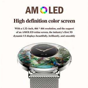Reloj Inteligente 2025 al por Mayor <span class=keywords><strong>para</strong></span> <span class=keywords><strong>Mujer</strong></span> - Personalizable, AMOLED de 1.32'', Llamadas por BT, Más de 100 Modos Deportivos, Cuidado de la Salud, OEM - Product Image 2