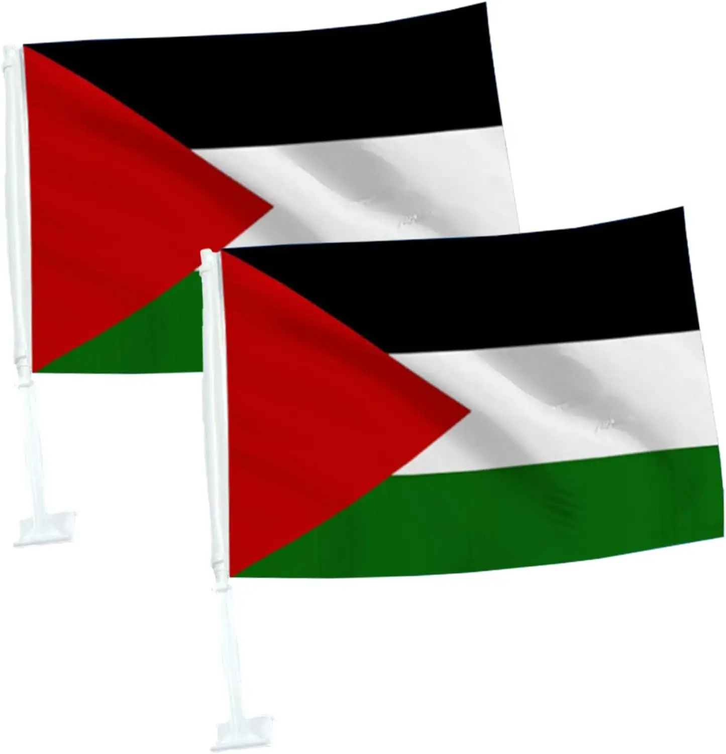 Vendita calda di piccole dimensioni impermeabile palestina bandiera auto con bandiera e palo