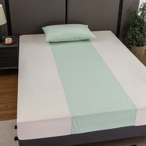 Drap plat de mise à la terre doux et respectueux de la peau, 150 fils, lavable, antibactérien très efficace, brodé, pour la maison - Product Image 1