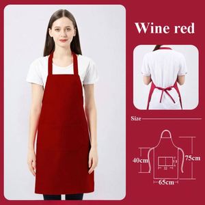 Wholesale Custom Logo Plain <b>Bib</b> Aprons for Women with 2 Pockets Black Commercial Chef Apron for Kitchen Cooking Restaurant BBQ - Product Image 4