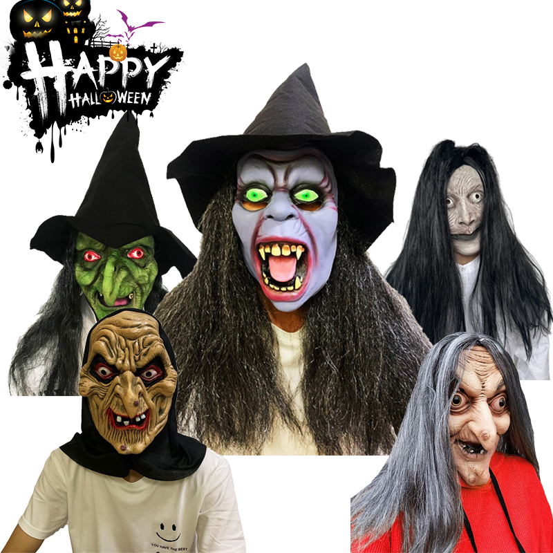 Holibanna Nariz Y Barbilla De Bruja Falsa – Disfraz Halloween, Vinilo Beige, Ajustable Para Adultos