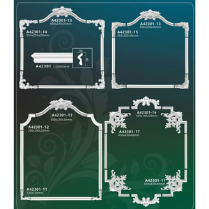 Moulures murales en polyuréthane, ensemble complet, décoration murale intérieure, <span class=keywords><strong>cadre</strong></span> résistant aux fissures, aspect plâtre - Product Image 1
