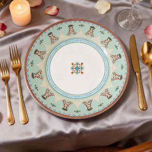 Green Luxury Ceramic <b>Dinnerware</b> <b>Set</b> European Luxurious Vintage Ceramic Dinner Plate <b>Set</b> Event Use Tableware Wedding Plate <b>Sets</b> - Product Image 6