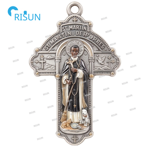 Collar con Colgante <span class=keywords><strong>de</strong></span> Medalla <span class=keywords><strong>de</strong></span> San Martín <span class=keywords><strong>de</strong></span> Porres, Centro <span class=keywords><strong>de</strong></span> Rosario Católico Religioso, Medalla Personalizada <span class=keywords><strong>de</strong></span> San Martín <span class=keywords><strong>de</strong></span> Porres - Product Image 5