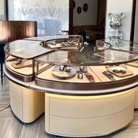 Vitrine à bijoux haut de gamme moderne avec éclairage LED et vitrages trempés, présentoirs durables pour la vente au détail de luxe