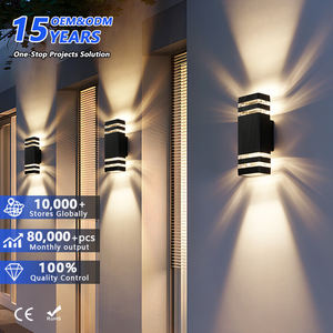 Applique murale linéaire extérieure moderne, lumière blanche chaude, applique de jardin, applique murale LED longue - Product Image 1