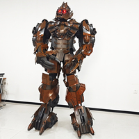 Costume de performance robotique sur échasses Megatron version colorée pour adulte, accessoires de jeu de rôle robotique