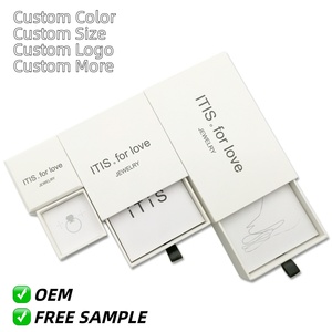 Boîte à bijoux personnalisée <span class=keywords><strong>en</strong></span> velours pour cartes de présentation de boucles d'oreilles avec logo - Product Image 2